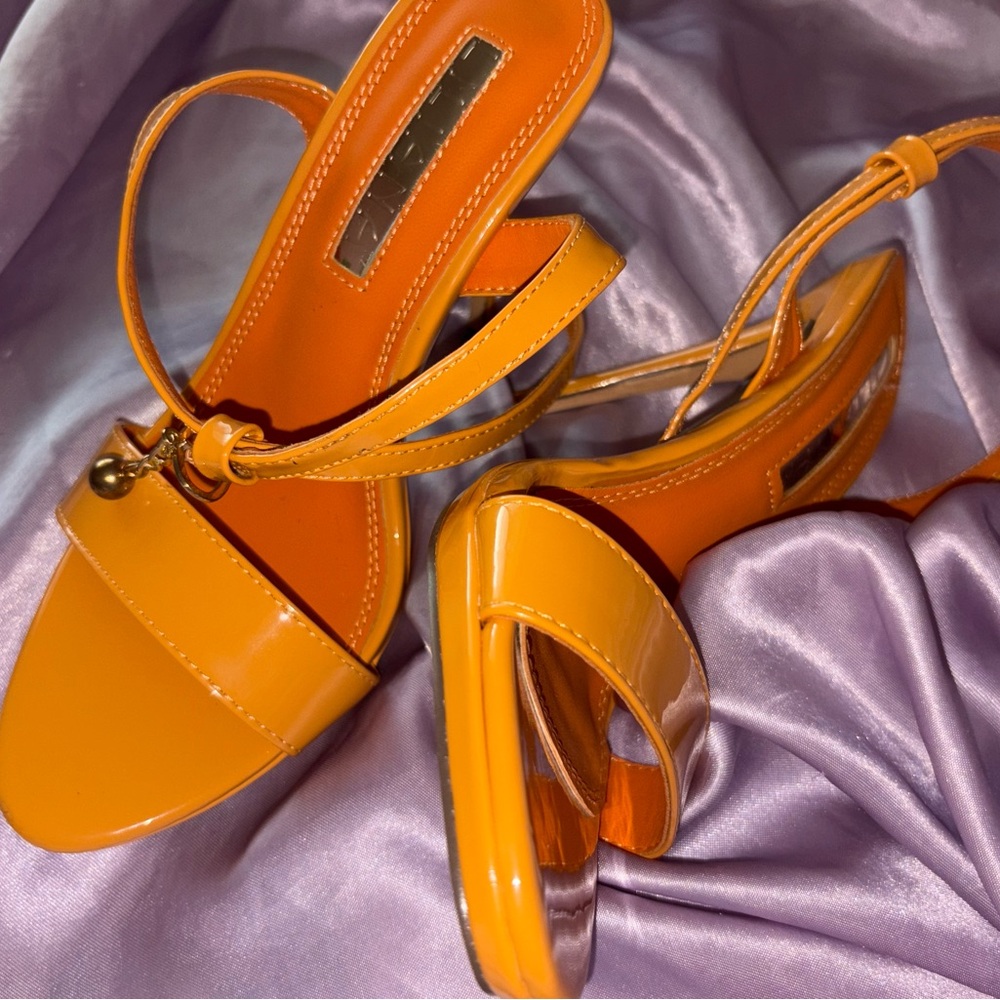 Orange Strappy Women's Sandals